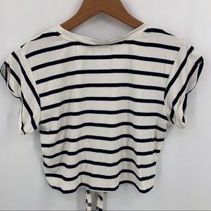 Lovers + Friends Tops - Lovers + Friends navy blue stripe crop tie front Lovers + Friends Tops - Lovers + Friends navy blue stripe crop tie front